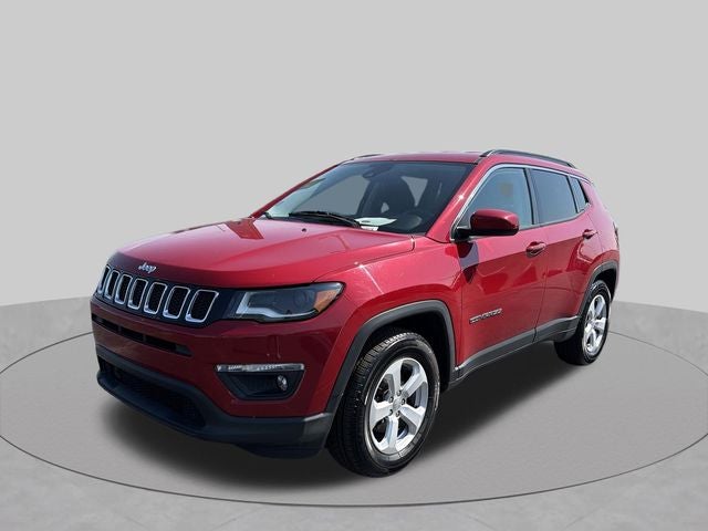 2018 Jeep Compass Latitude in Redline Pearlcoat — front three-quarter view