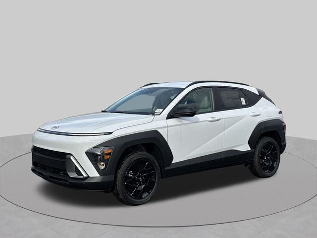 2026 Hyundai KONA SEL Sport in Atlas White — front three-quarter view